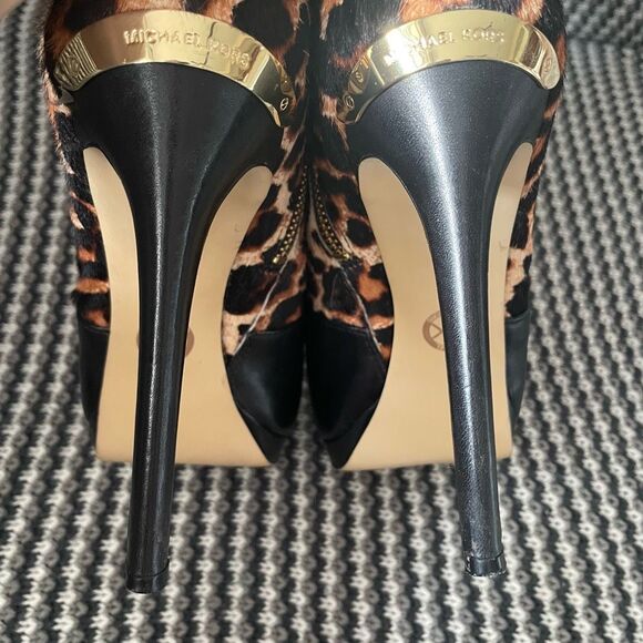 Michael Kors Haya Bootie leopard print calf hair stiletto women’s shoe size 9 - Picture 8 of 15